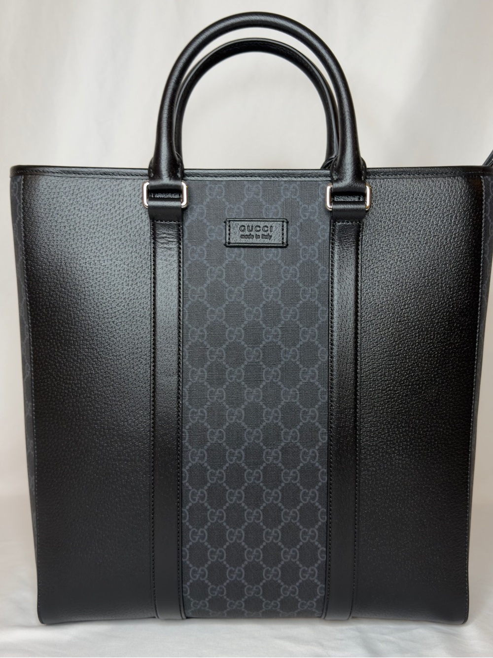 Gucci Blend GG Supreme Tote Black NWT 795460